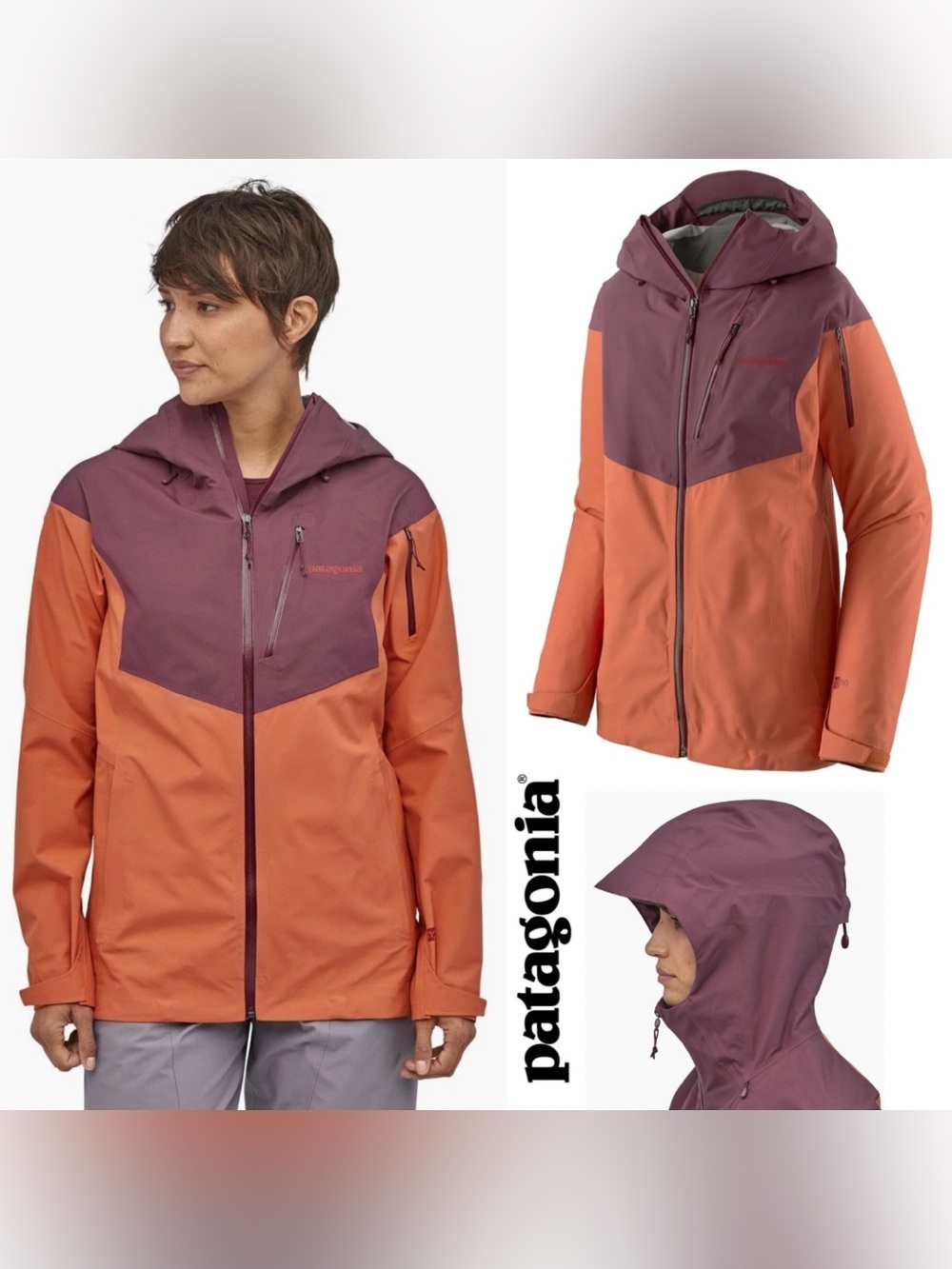 Patagonia W’s Snowdrifter Two-Tone Hooded Ski Jacket Size S